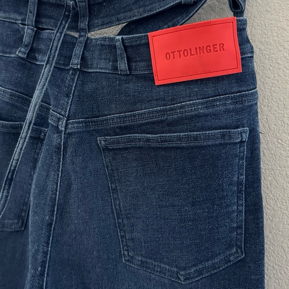 Ottolinger Wrap Jeans Medium Indigo Blue Denim Avant Garde Y2K Streetwear Runway - Picture 11 of 16